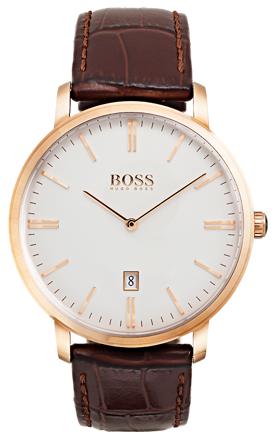 Часы наручные мужские Hugo Boss, цвет: белый, коричневый. HB 1513463