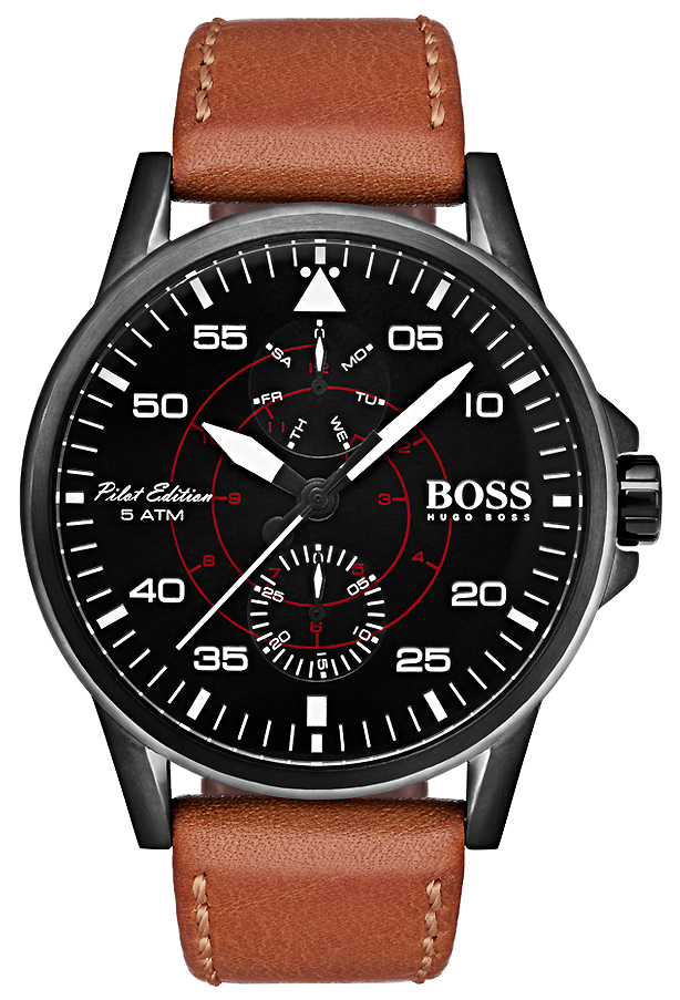 Часы наручные мужские Hugo Boss, цвет: черный, коричневый. HB 1513517