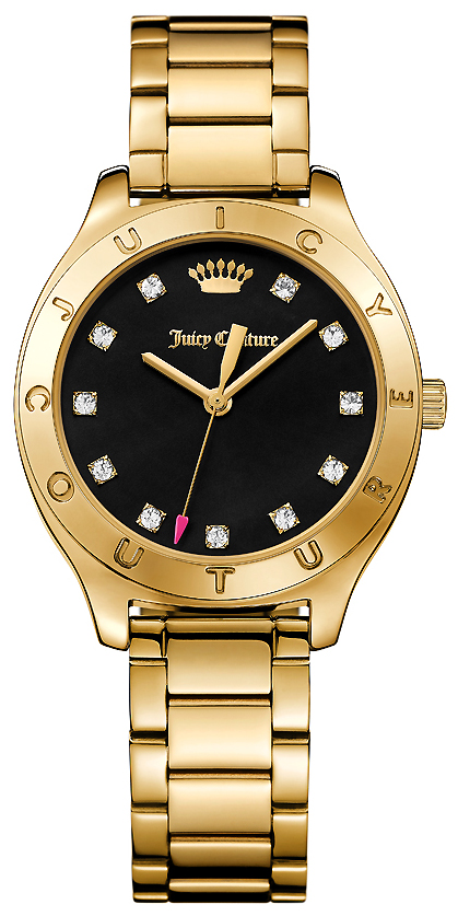 Часы наручные женские Juicy Couture, цвет: черный, золотой. 1901621