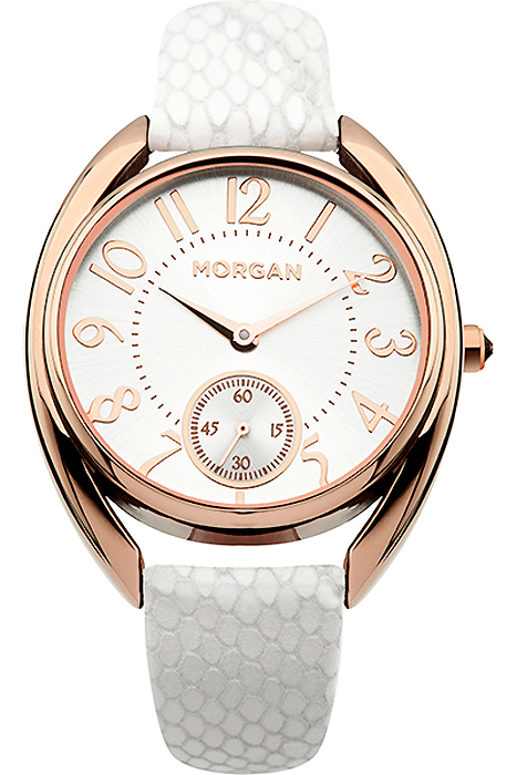 Часы наручные женские Morgan, цвет: белый, розовое золото. M1221WRG