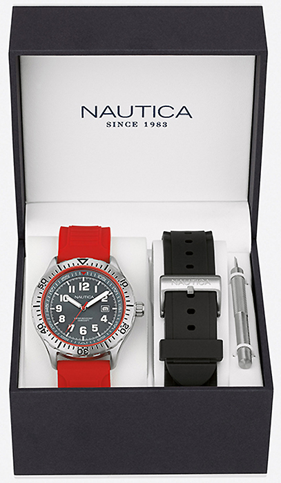 Часы наручные мужские Nautica, цвет: красный. NAD14004G