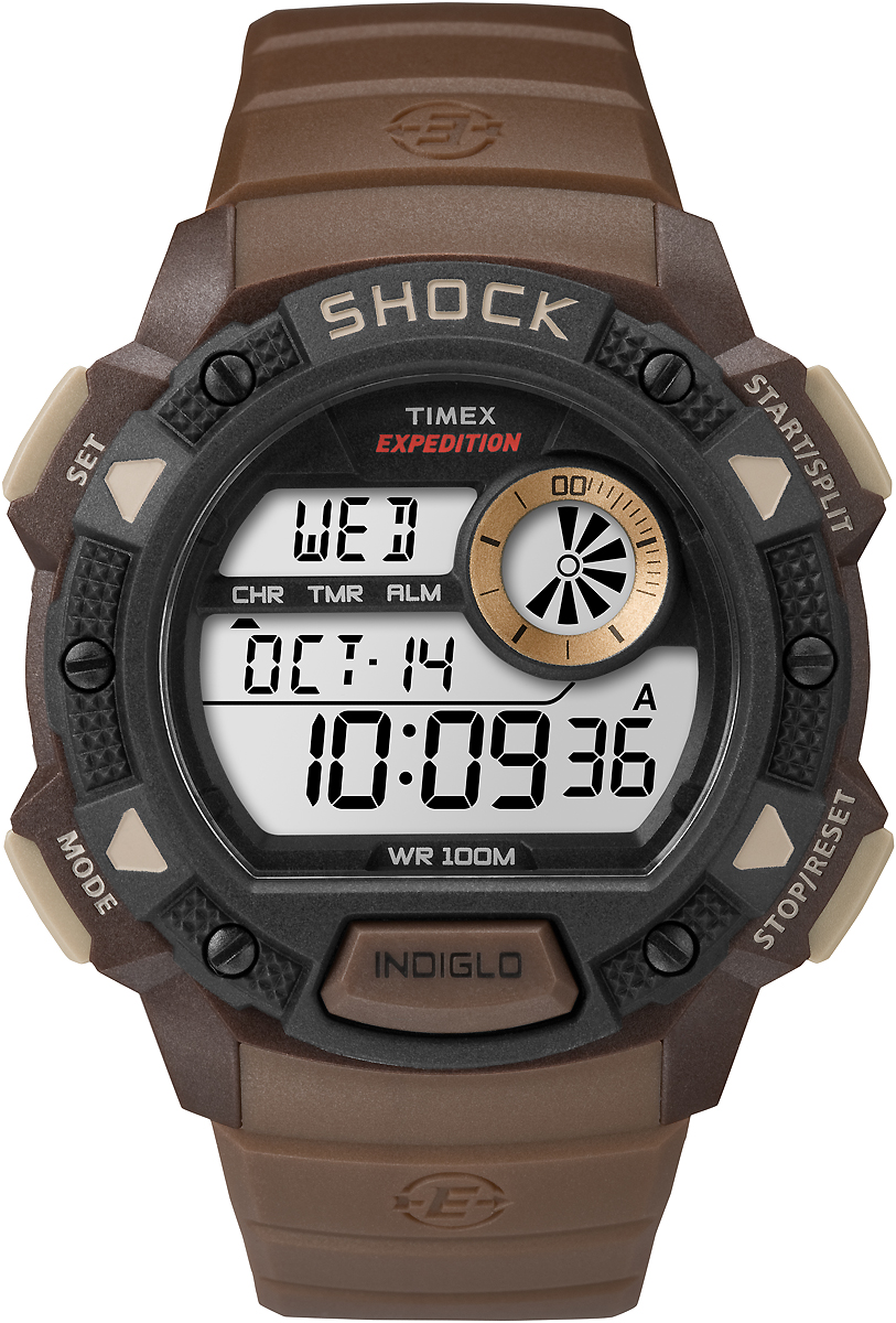 Часы наручные мужские Timex, цвет: коричневый. TW4B07500