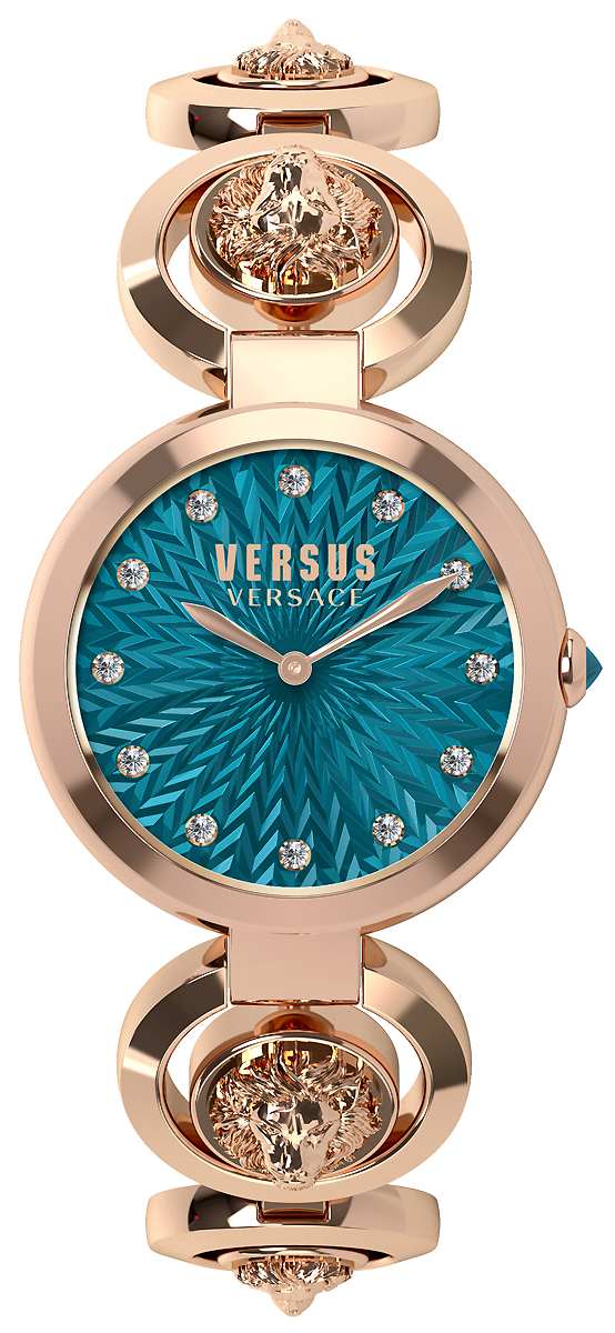 Часы наручные женские Versus, цвет: бирюзовый, золотистый. S7506 0017