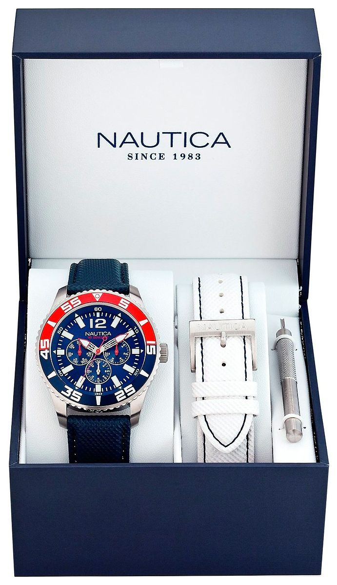 Часы наручные мужские Nautica, цвет: синий. A14669G