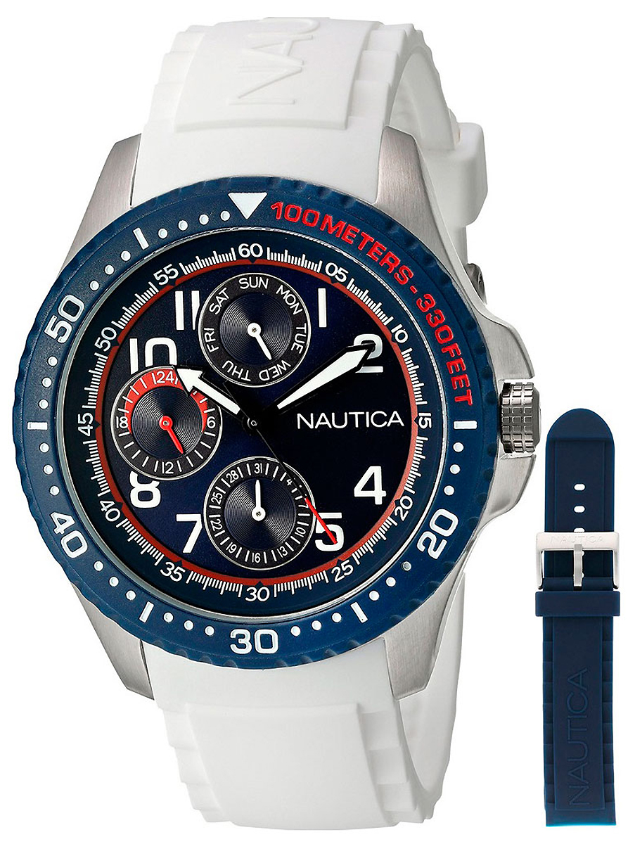 Часы наручные мужские Nautica, цвет: белый. NAD14533G