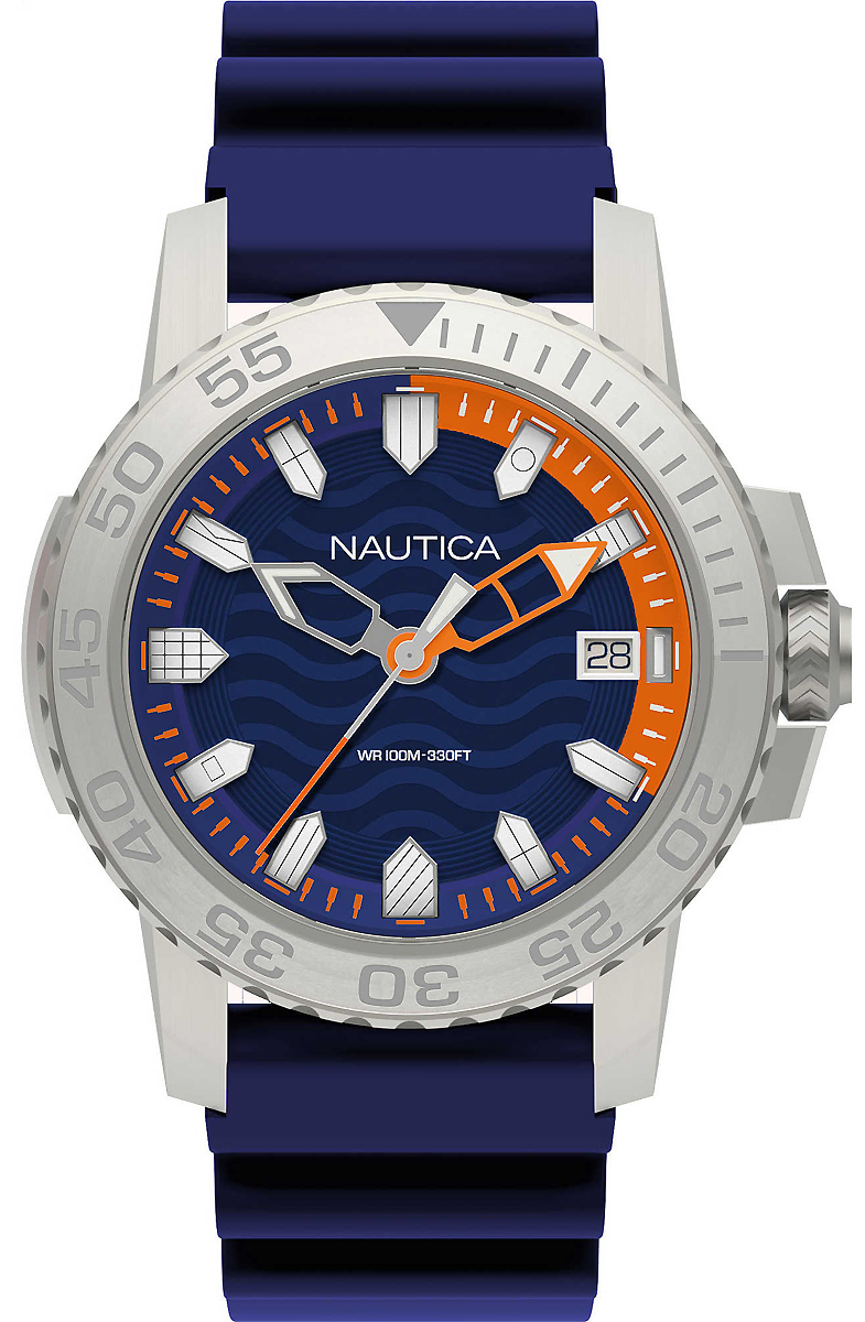 Часы наручные мужские Nautica, цвет: синий, серебристый. NAPKYW001