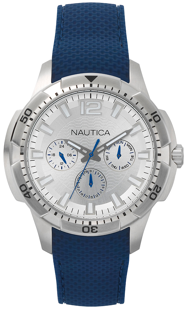 Часы наручные мужские Nautica, цвет: синий, серебристый. NAPSDG002