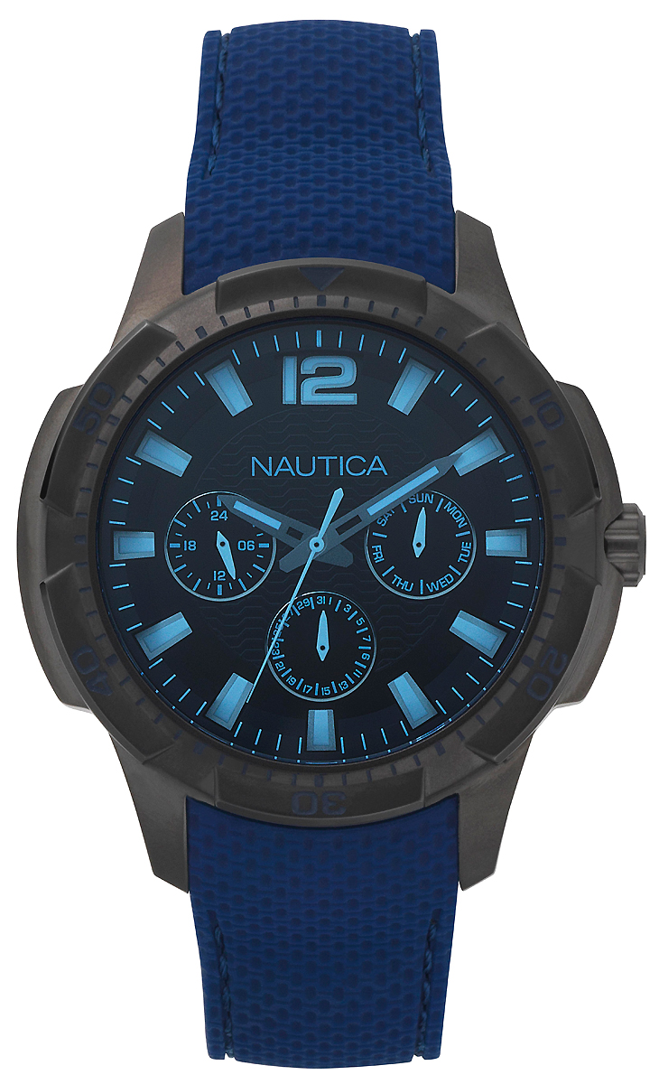 Часы наручные мужские Nautica, цвет: синий, черный. NAPSDG004