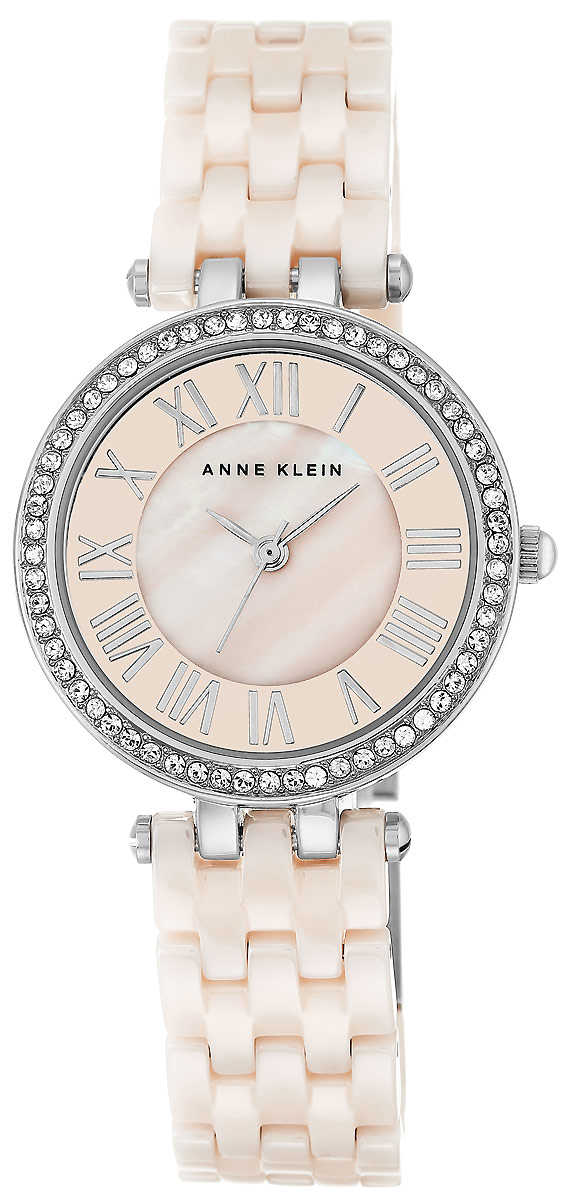 Часы наручные женские Anne Klein, цвет: светло-розовый, серебристый. 2201 LPSV