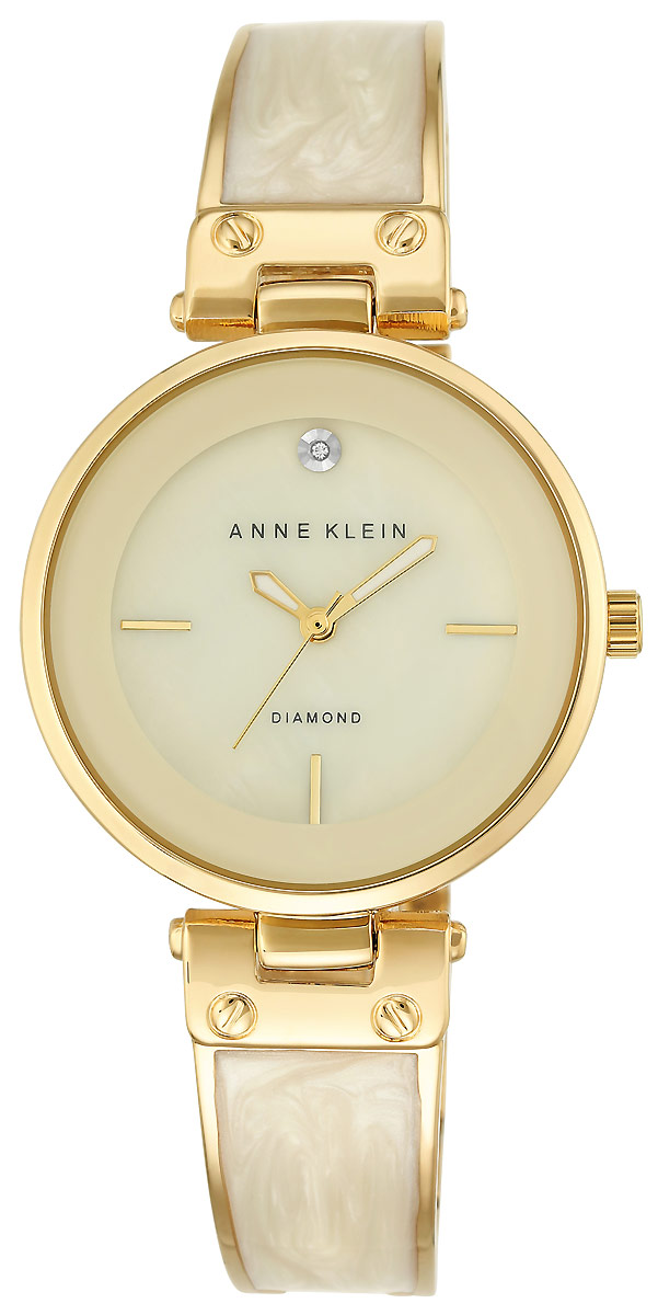 Часы наручные женские Anne Klein, цвет: бежевый, золотистый. 2512 IVGB