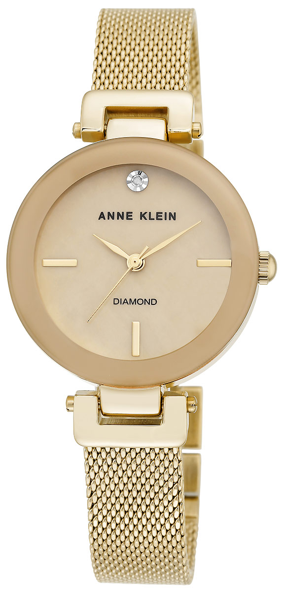 Часы наручные женские Anne Klein, цвет: бежевый, золотистый. 2472 TMGB