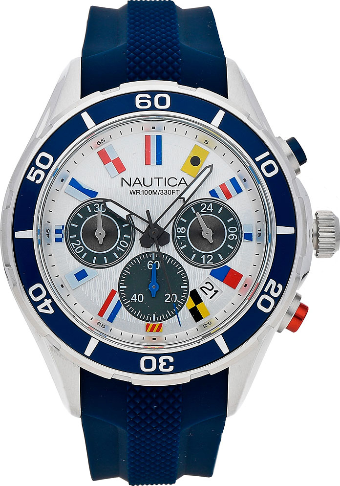 Часы наручные мужские Nautica, цвет: синий. NAD18530G