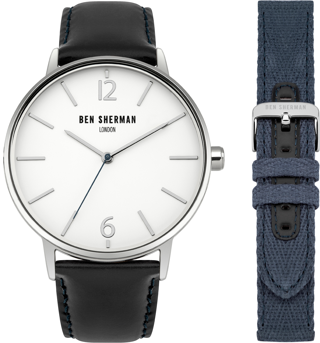 Часы наручные мужские Ben Sherman, цвет: черный, синий. WB059BU