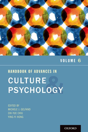 Handbook of Advances in Culture and Psychology, Volume 6 handbook of online pedagogy