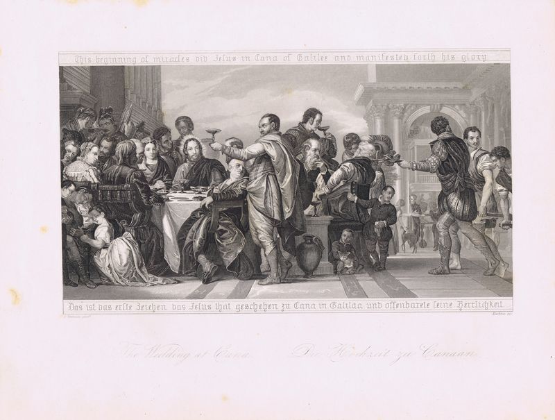 Свадьба в Кане Галилейской. Офорт. Германия, Дрезден и Лейпциг, 1850-е