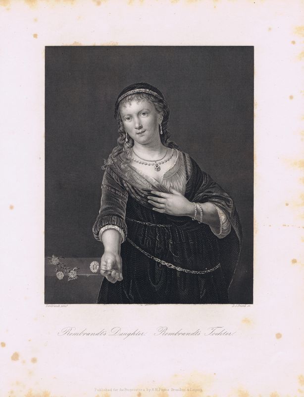Дочь Рембрандта. Офорт. Германия, Дрезден и Лейпциг, 1850-е