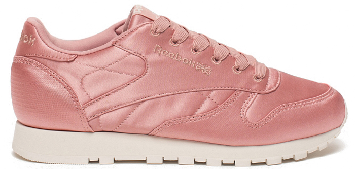 Кроссовки женские Reebok Classic Leather Satin W, цвет: розовый. CM9800. Размер 7,5 (38)