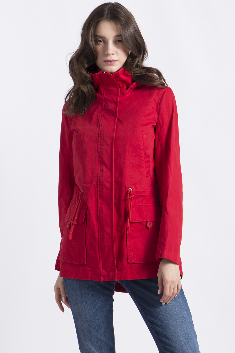 Куртка женская Finn Flare, цвет: красный. B18-12084. Размер L (48)