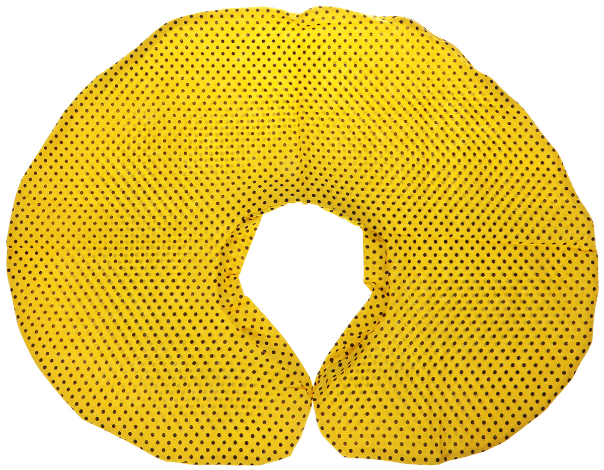 Body Pillow Наволочка для подушки Рогалик для кормления цвет желтый черный 70 х 90 см