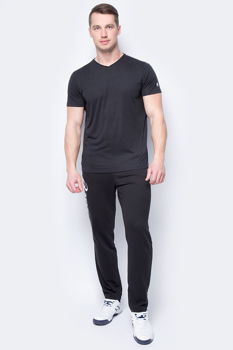 Футболка мужская Asics ESNT SS Top Hex, цвет: черный. 155233-0904. Размер XXL (52) футболка мужская asics ss top цвет черный 134084 0904 размер xxl 52