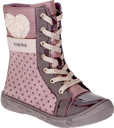 Ботинки для девочки Kapika, цвет: коричневый. 52297ук-2. Размер 25