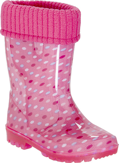 Резиновые сапоги для девочки Kapika, цвет: розовый. 942т. Размер 25