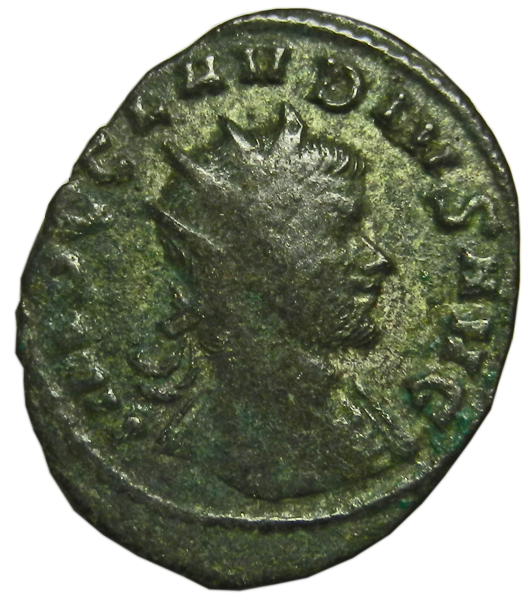 Монета антониниан. Клавдий II Готский, 268-270 гг. Бронза. Античный Рим (Юпитер)