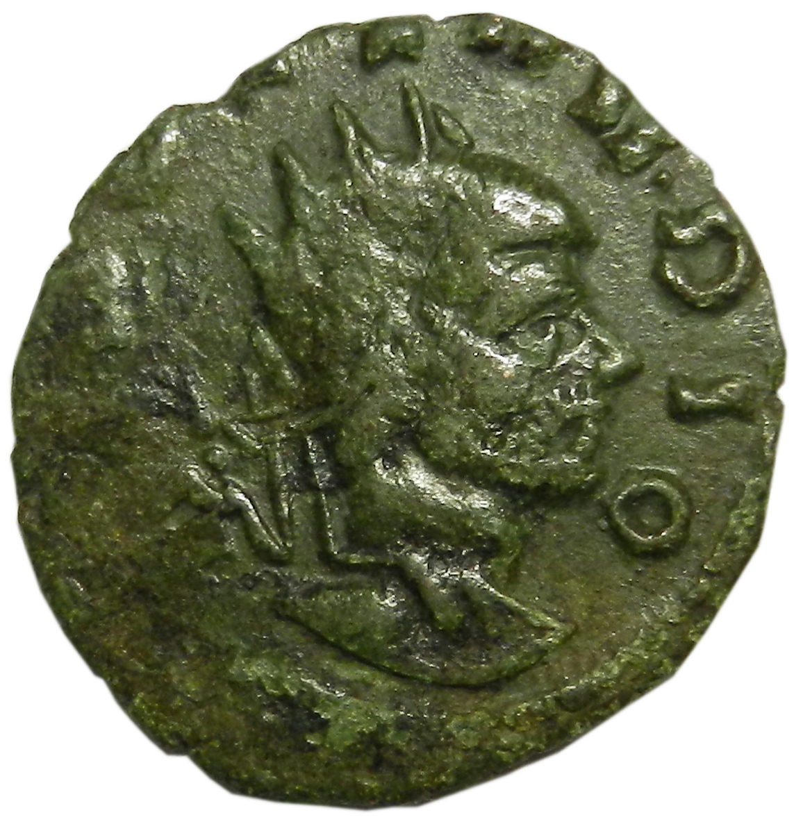 Монета антониниан. Клавдий II Готский, 268-270 гг. Бронза. Античный Рим (Орел)