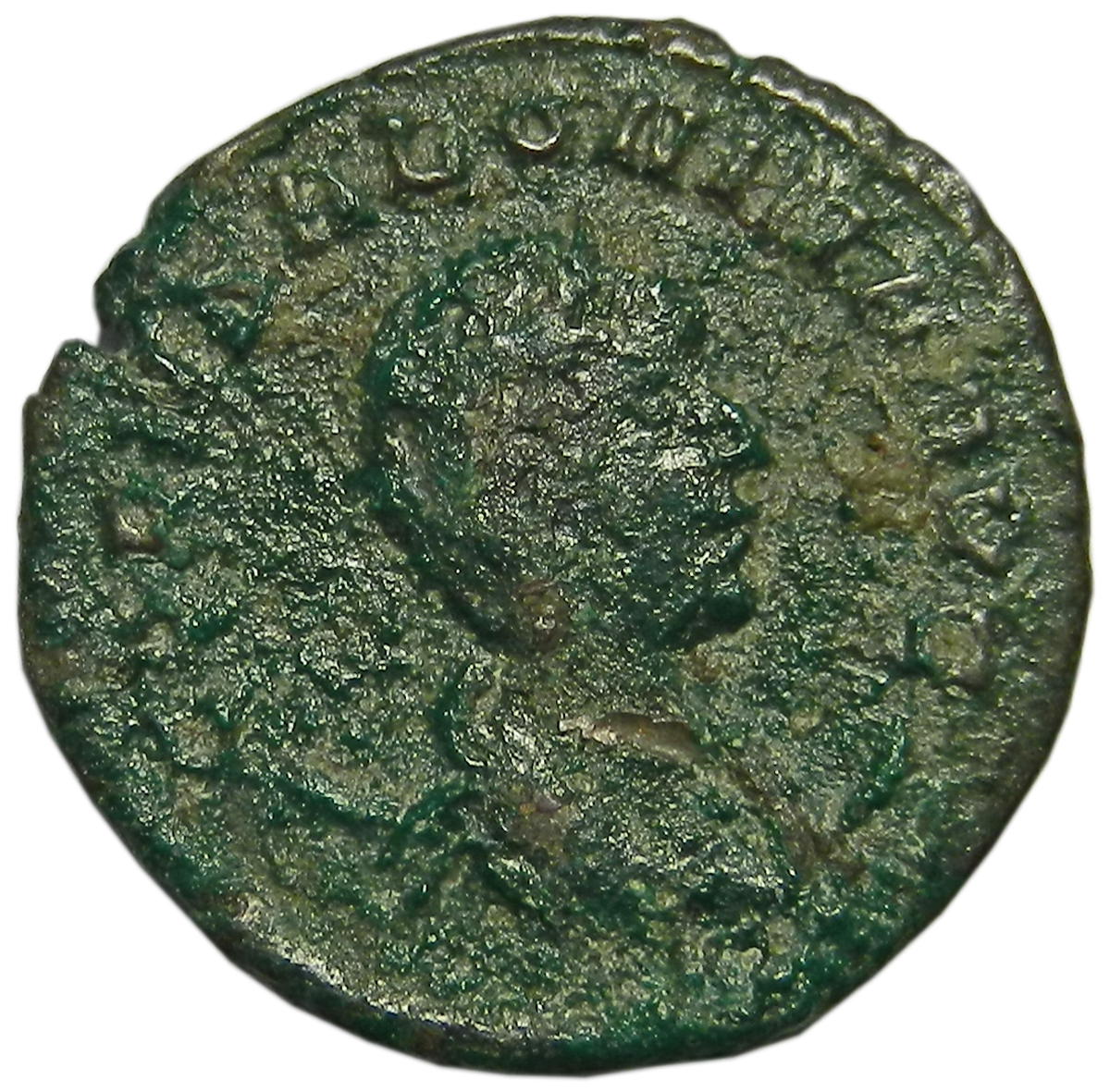 Монета антониниан. Корнелия Салонина, 254-268 гг. Бронза. Античный Рим (Император и императрица)