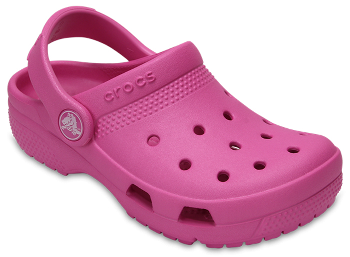 Сабо для девочки Crocs Coast Clog K, цвет: розовый. 204094-6U9. Размер C11 (28)