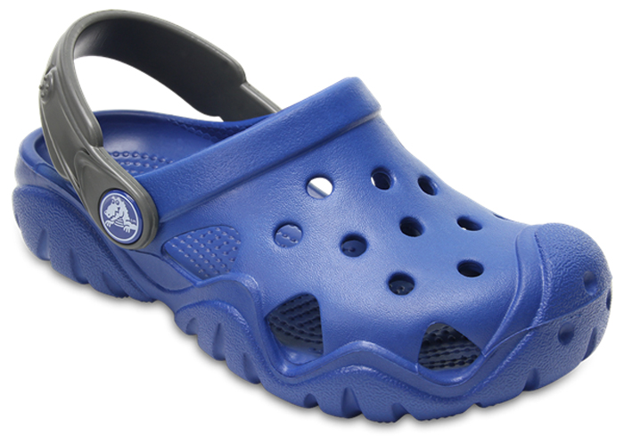 Сабо детские Crocs Swiftwater Clog K, цвет: синий. 202607-4HC. Размер C12 (29/30)