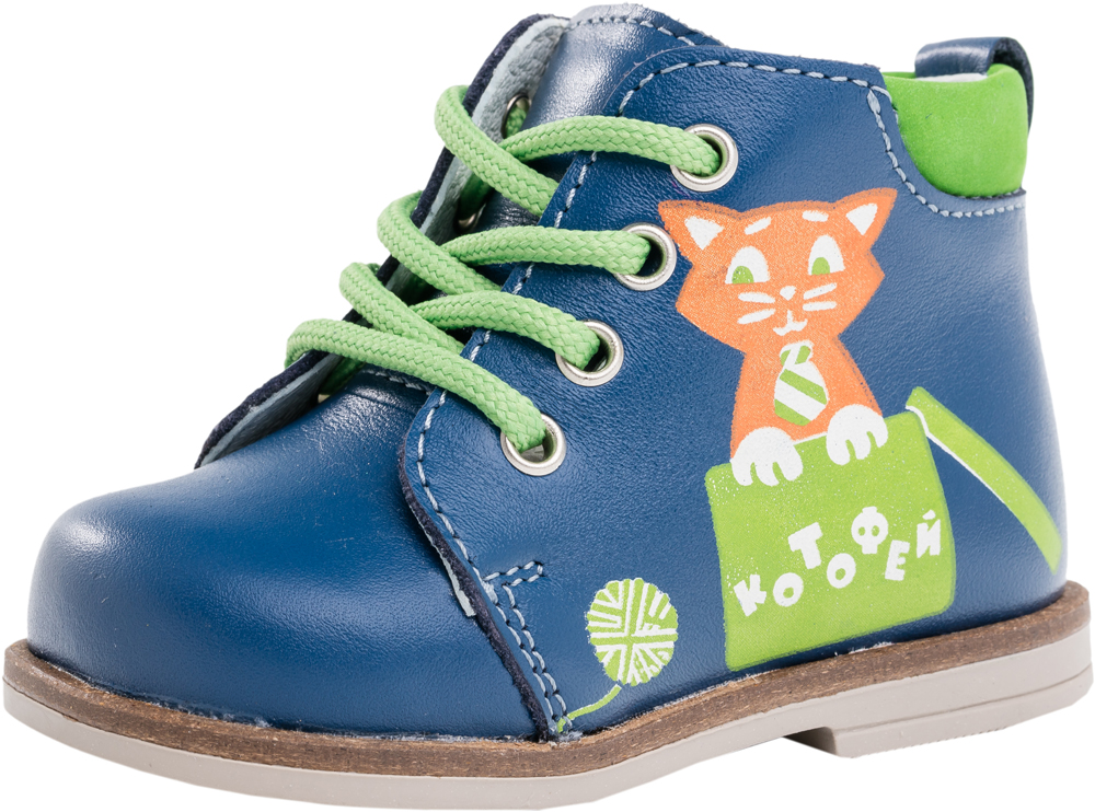 Ботинки для мальчика Котофей, цвет: синий. 052127-21. Размер 21