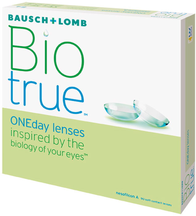 Bausch + Lomb Контактные линзы Biotrue ONEday 90 шт / 8.6 / -2.50