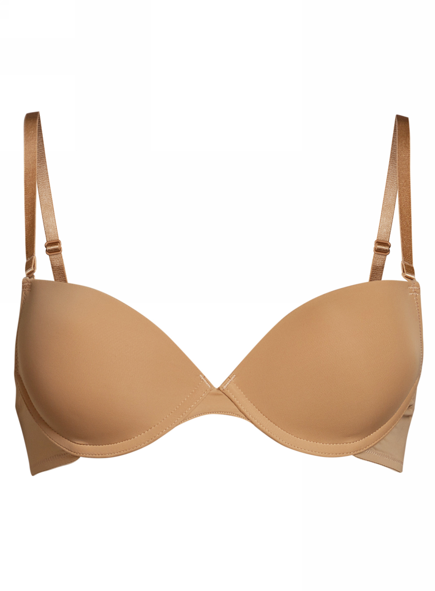 Бюстгальтер oodji Underwear Collection, цвет: темно-бежевый. 55802777-5B/45616/3500N. Размер 80B