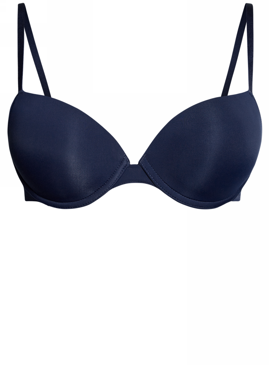 Бюстгальтер oodji Underwear Collection, цвет: темно-синий. 55810777-3B/45616/7900N. Размер 80С