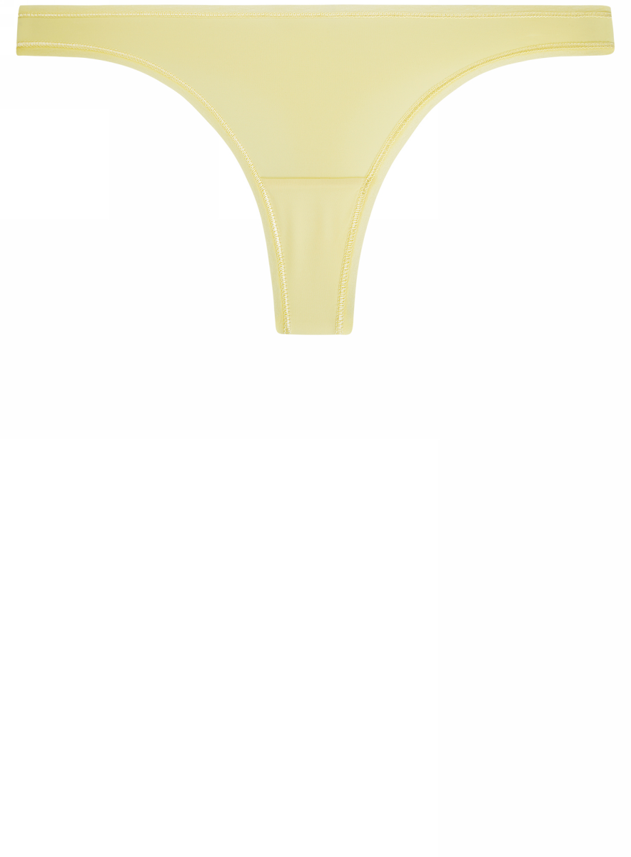 Трусы-стринги женские oodji Underwear Collection, цвет: желтый. 55711777-6B/45616/5000N. Размер 38 (44)