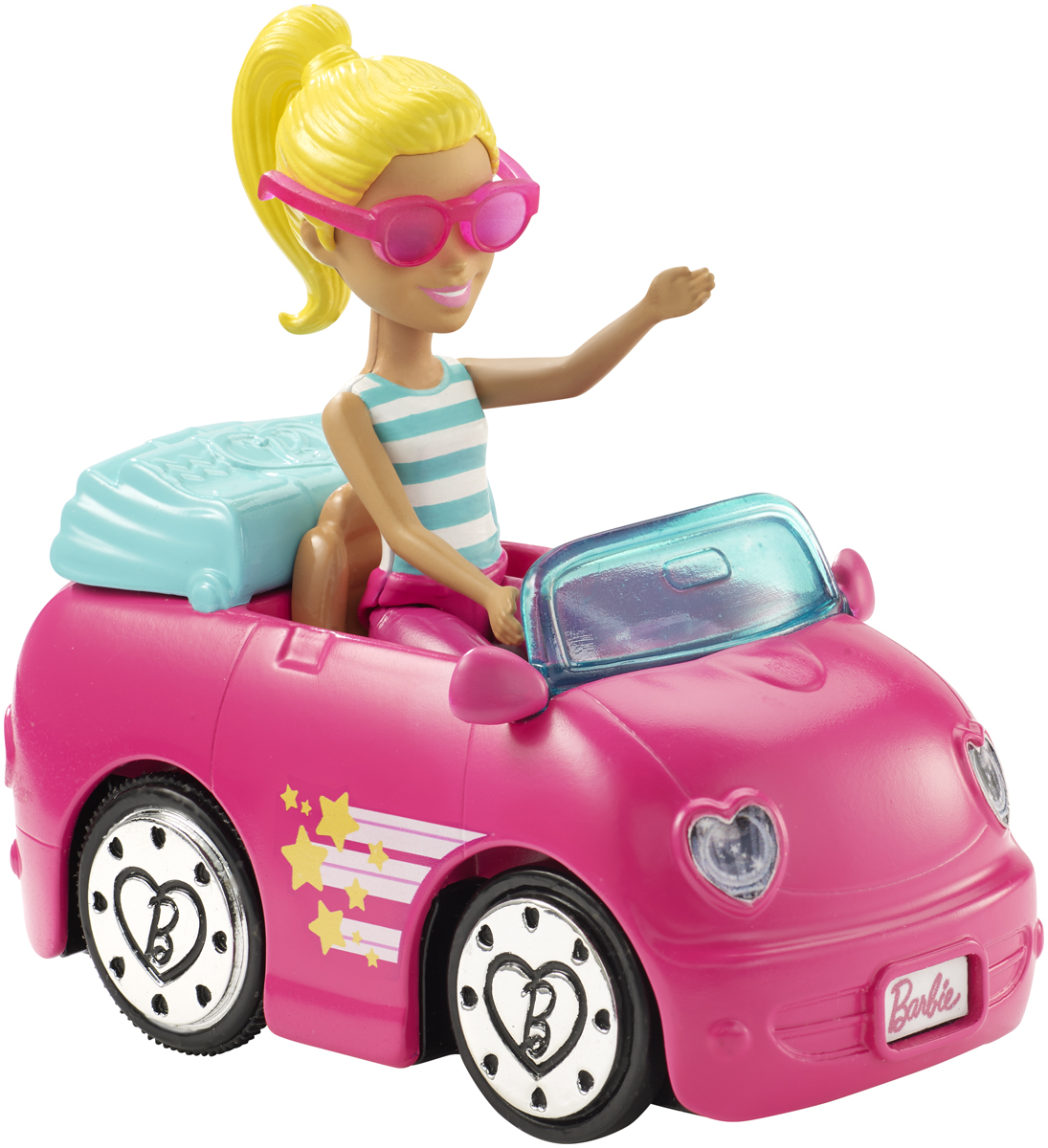 Barbie Игровой набор с куклой В движении Автомобиль и кукла FHV76_FHV77
