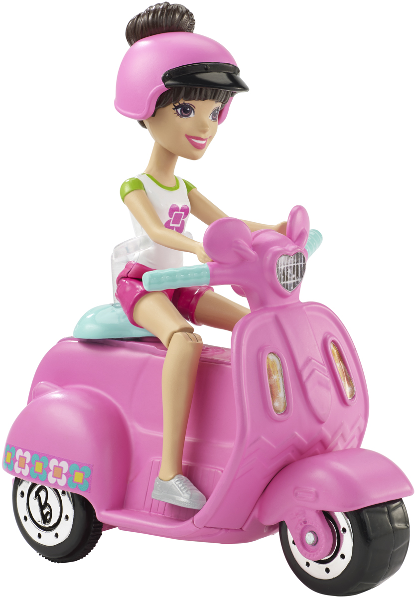 Barbie Игровой набор с куклой В движении Мотоцикл и кукла FHV76_FHV80