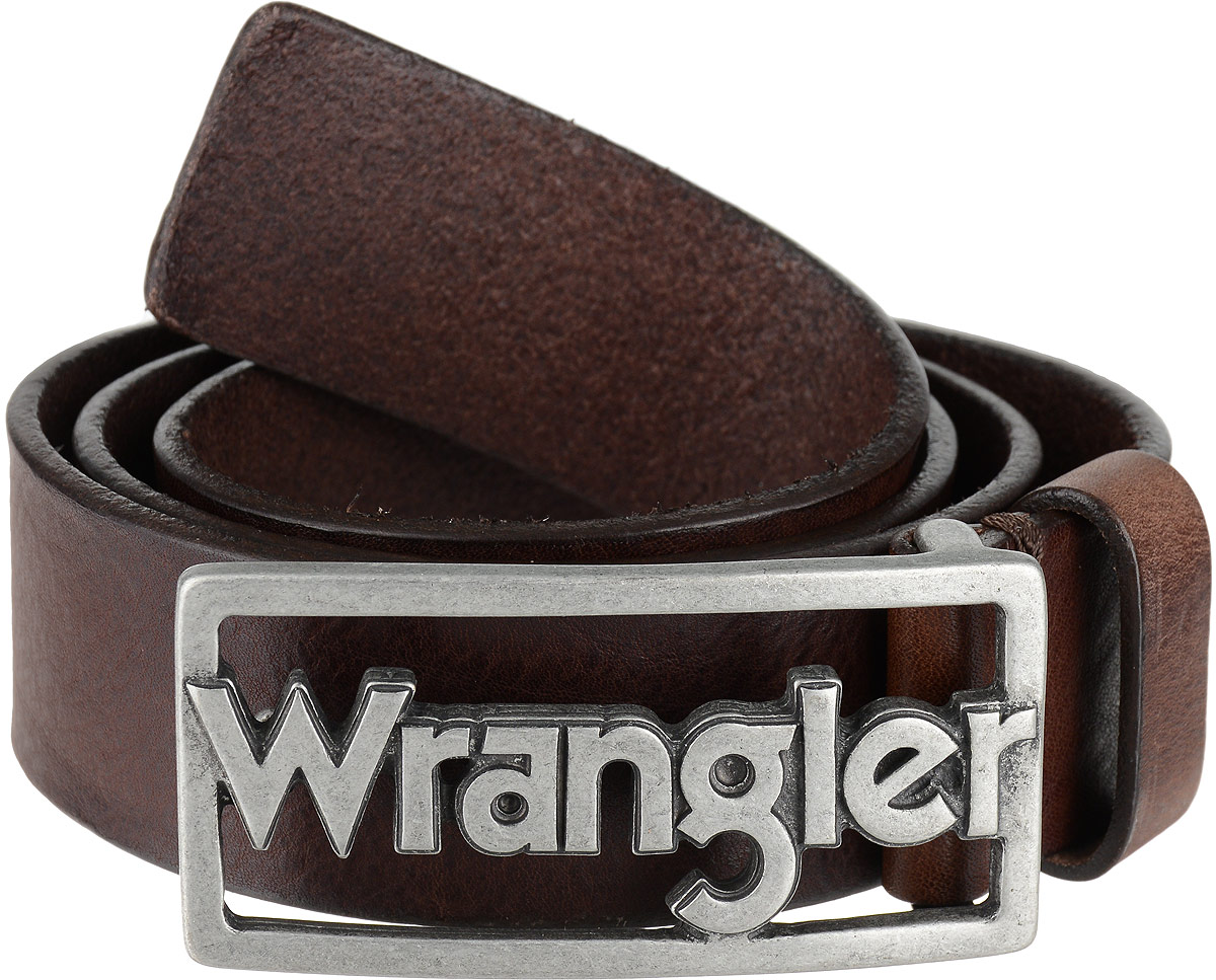 Ремень мужской Wrangler, цвет: коричневый. W0B55U185. Размер 85