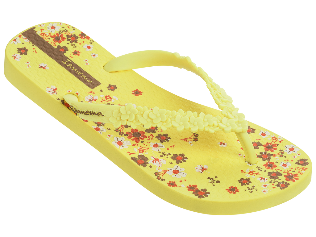 Сланцы женские Ipanema Fashion Floral Fem, цвет: желтый. 82397-21488. Размер 38 (37)