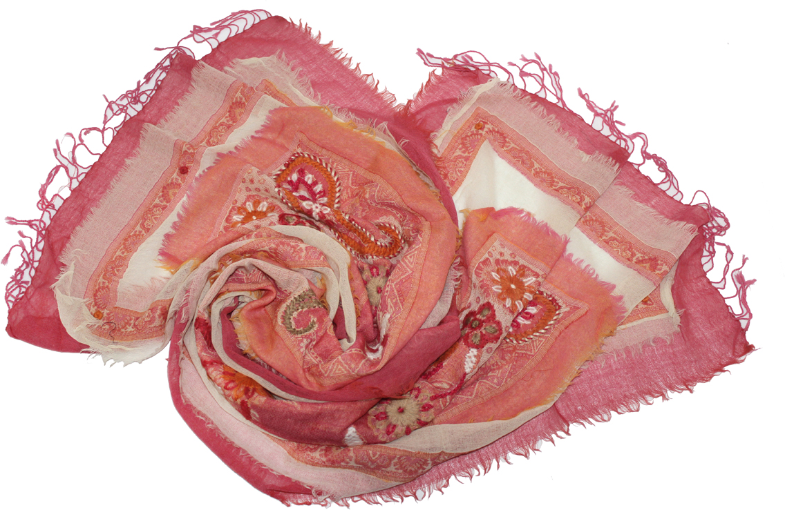 Палантин Ethnica, цвет: розовый. 605850н. Размер 70 см x 200 см