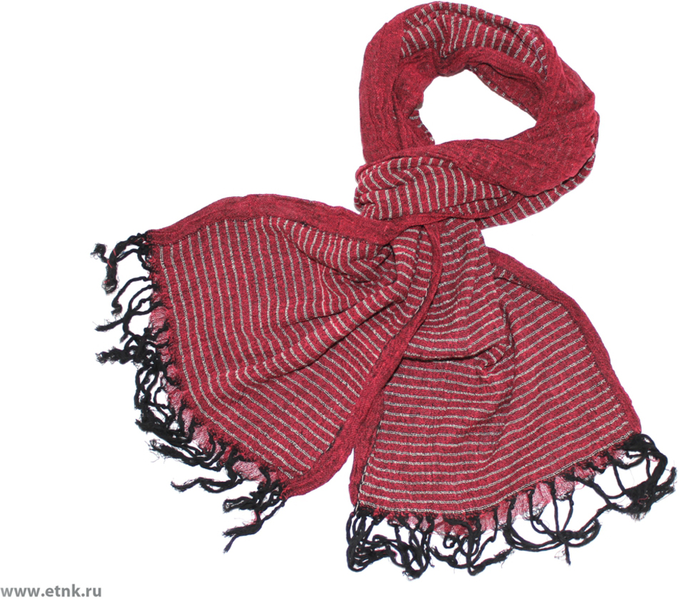 Шарф женский Ethnica, цвет: бордовый. 200110н. Размер 50 см x 170 см
