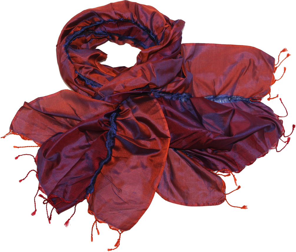 Шарф женский Ethnica, цвет: терракотовый. 394335н. Размер 50 см x 170 см