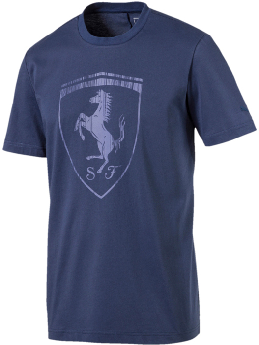 Футболка мужская Puma Ferrari Big Shield Tee, цвет: синий. 57524107. Размер XXL (52/54)