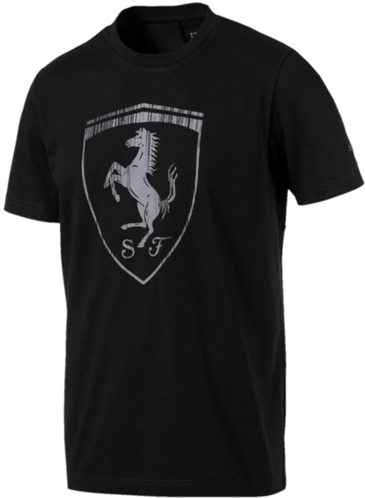 Футболка мужская Puma Ferrari Big Shield Tee, цвет: черный. 57524101. Размер XXL (52/54)