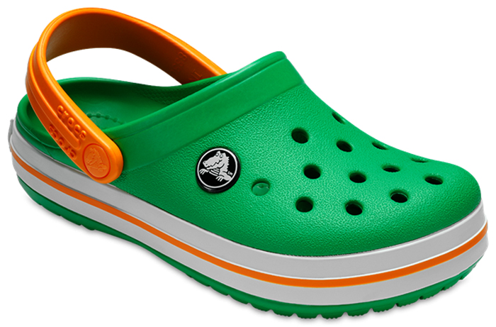 Сабо детские Crocs Crocband Clog K, цвет: зеленый. 204537-3R4. Размер C4 (21)