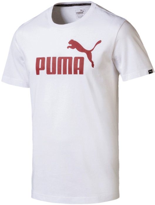 Футболка мужская Puma ESS No.1 Tee, цвет: белый. 83824181. Размер S (44/46)
