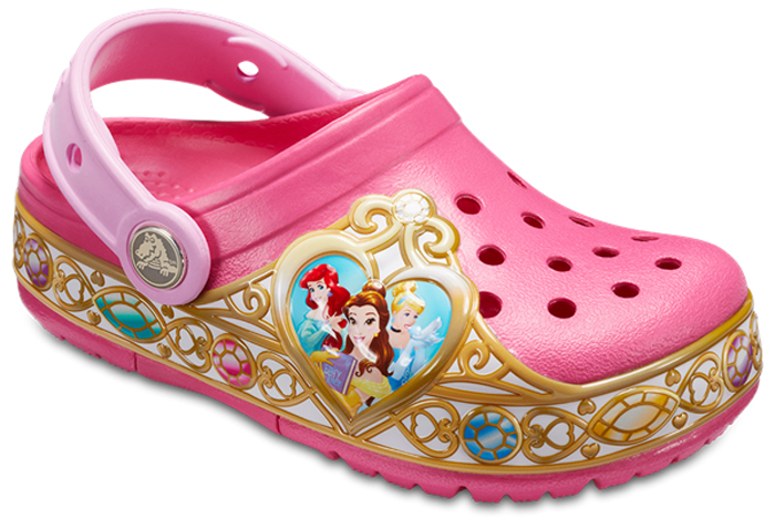Сабо для девочки Crocs Disney Princess, цвет: розовый. 205014-6JU. Размер J1 (31/32)