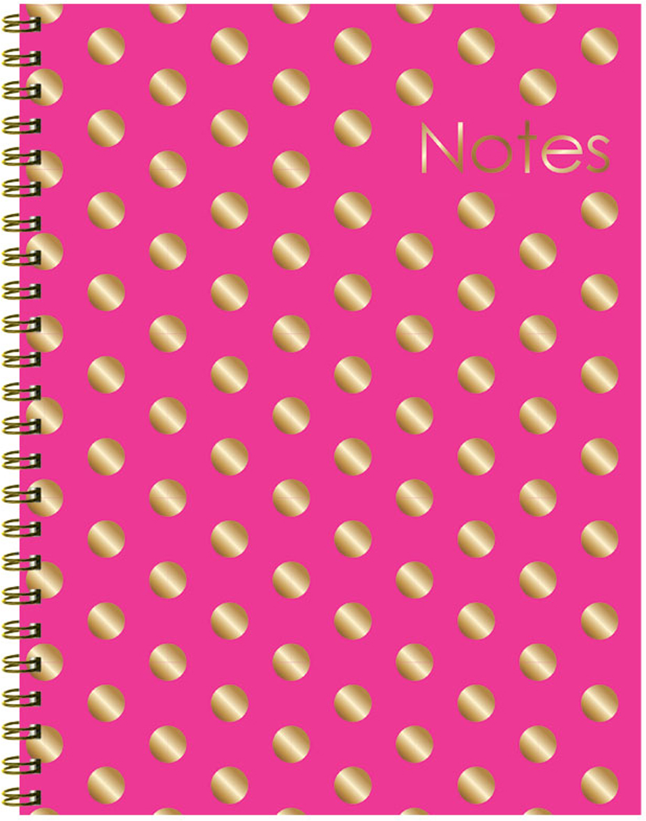 Expert Complete Тетрадь Metall Dots 80 листов цвет розовый золотистый формат A5