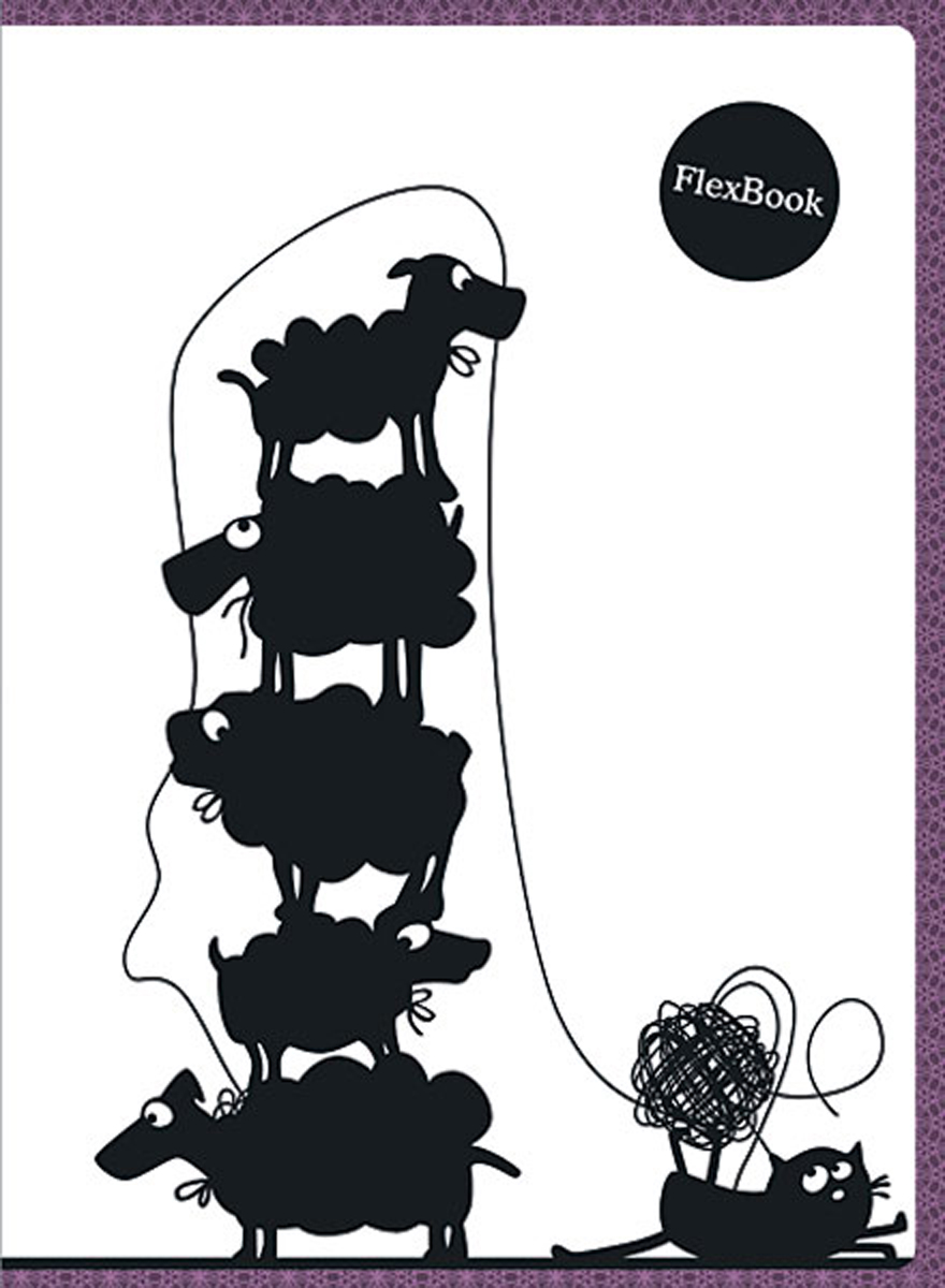Expert Complete Тетрадь Animals 80 листов в клетку цвет белый черный бордовый формат A4